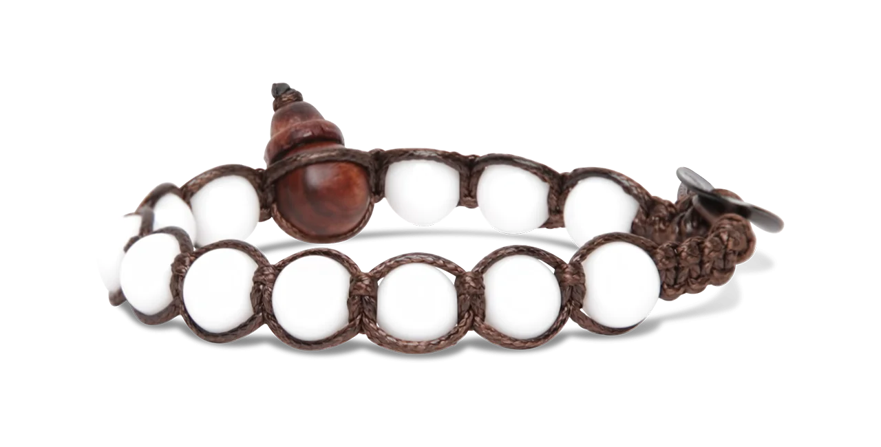 Bracciale Tamashii Calcedonio bianco BHS900-184