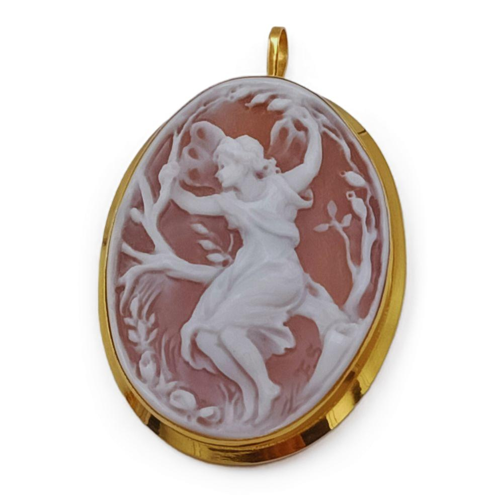 Cammeo con Venere ciondolo e spilla oro CA-01